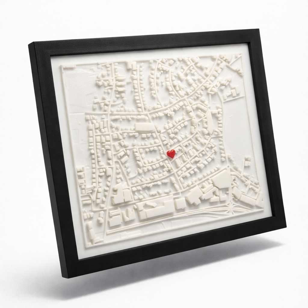 Gerahmter 3D-Druck von MapMates
